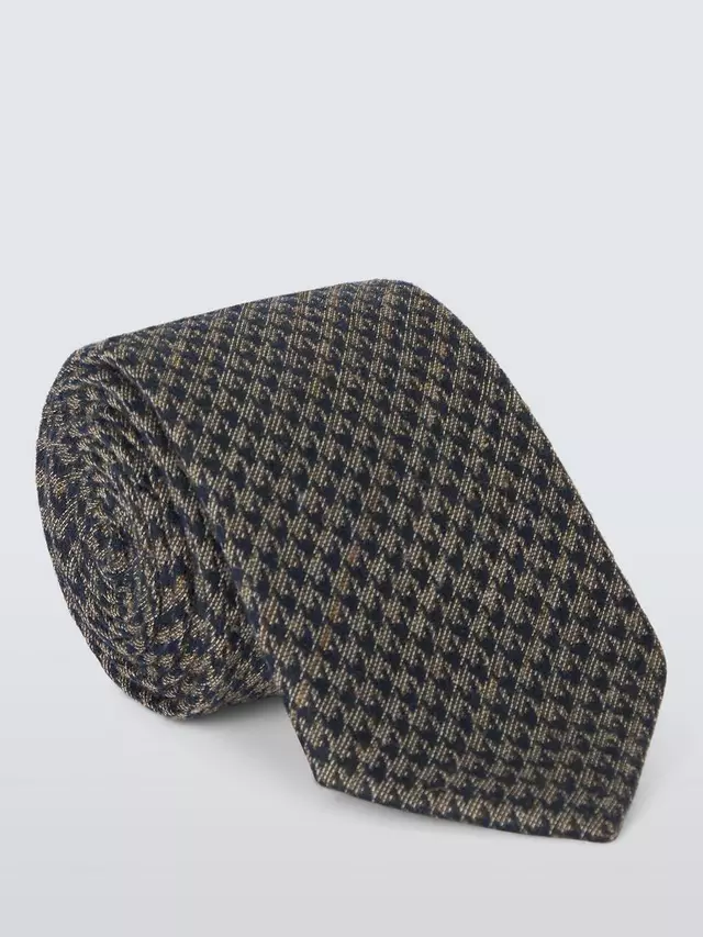 

Галстук John Lewis Silk Blend Dogtooth, цвет beige/multi