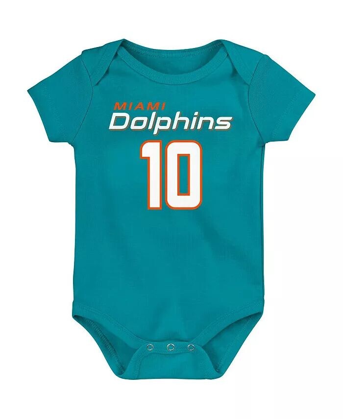 Боди для мальчиков и девочек Tyreek Hill Aqua Miami Dolphins с именем и номером основного игрока Outerstuff — фото 2
