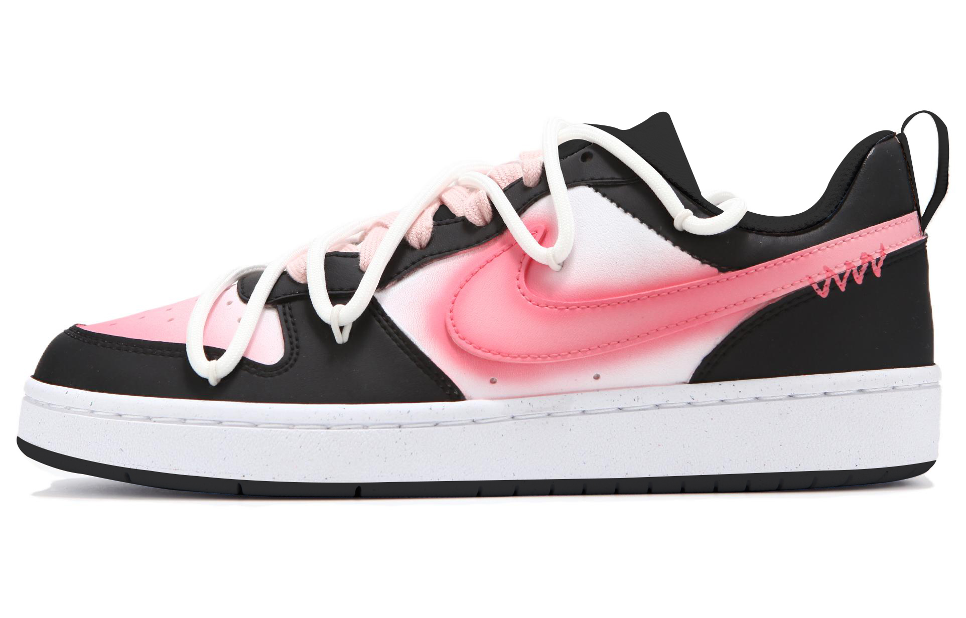 

Кроссовки Nike Court Borough Skateboard Shoes Women's Low-Top Black Pink, розовый