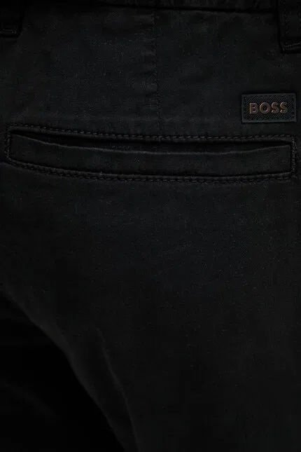 Шорты chino из эластичного хлопка BOSS Orange, черный — фото 4
