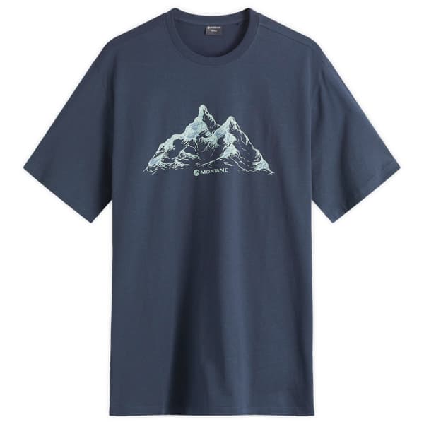 

Футболка с надписью «Двойная гора» Montane, синий