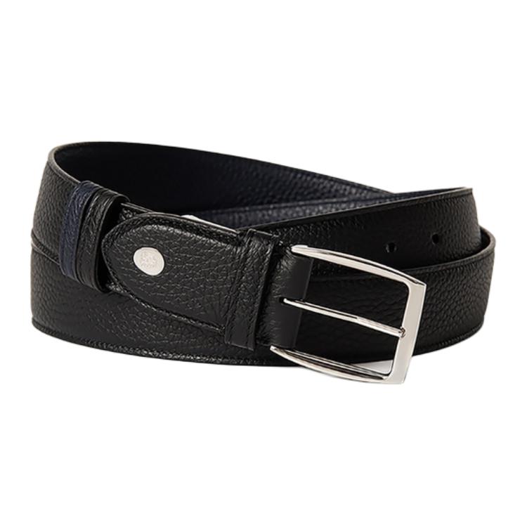 

Dunhill Мужской кожаный ремень из коровьей кожи черный шириной 3.2 см, Black