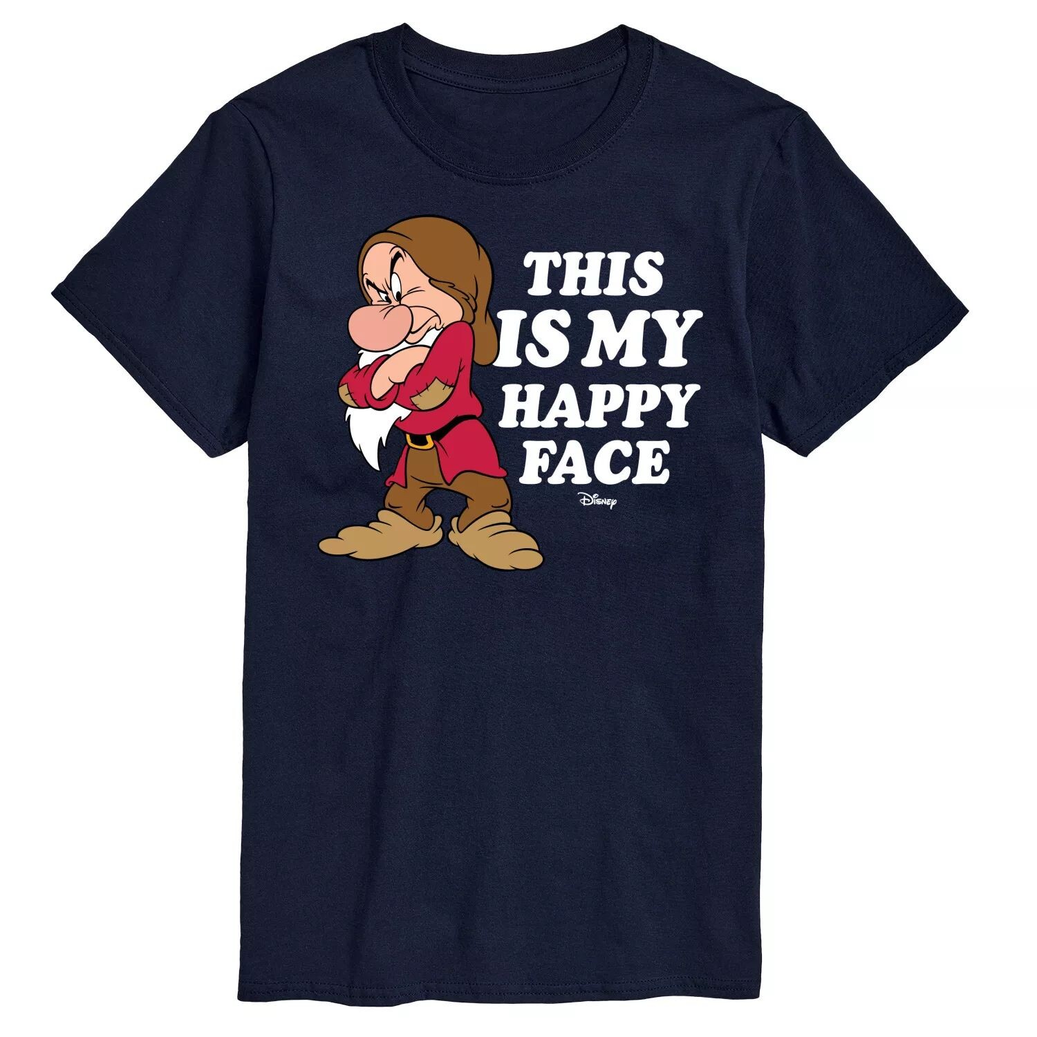 

Футболка с рисунком «Принцесса Диснея Big & Tall Grumpy Happy Face» Disney, синий