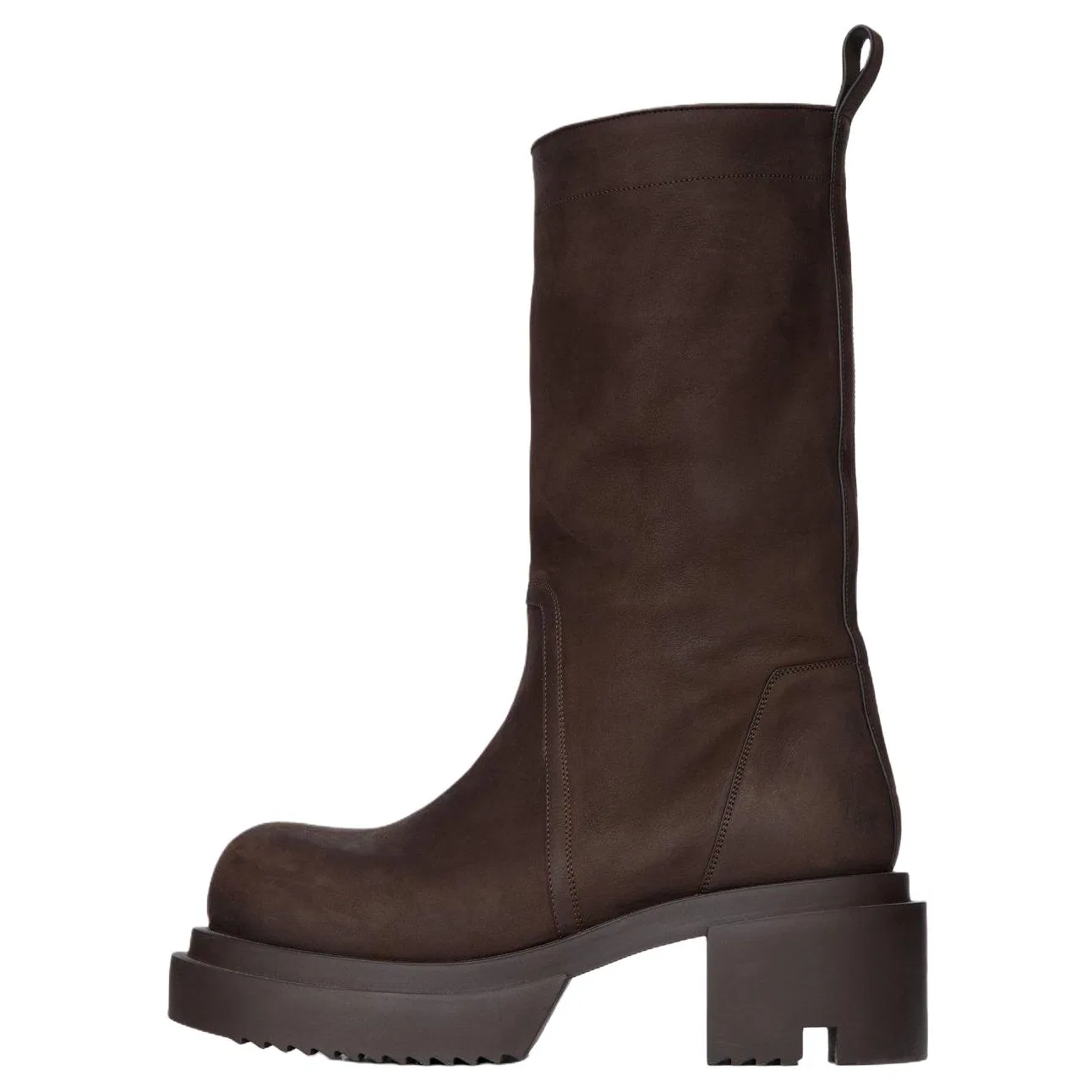 Ботинки на каблуке RICK OWENS Bogun CONCORDIANS коричневые