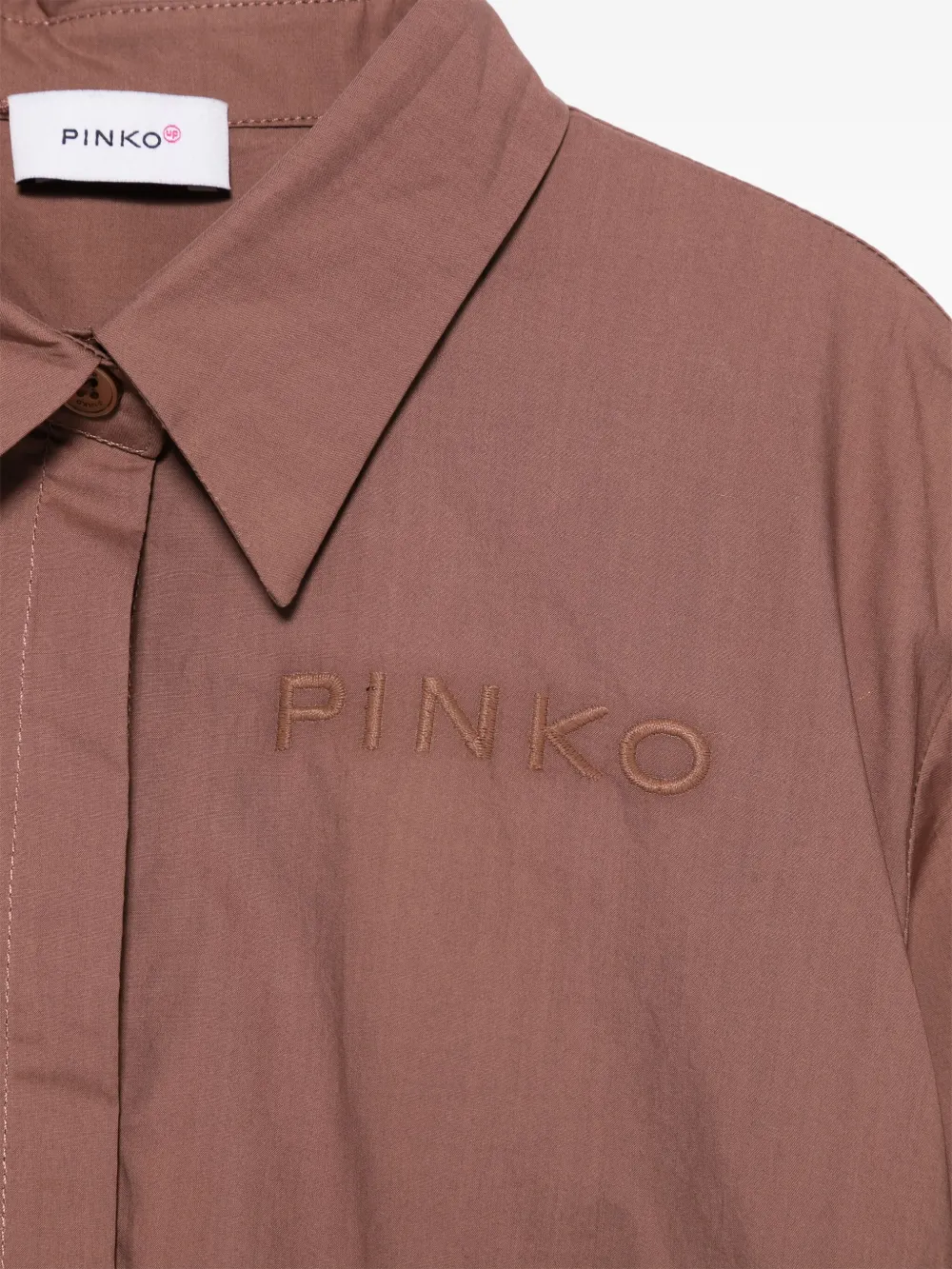Куртка с вышитым логотипом Pinko Kids, коричневый — фото 3