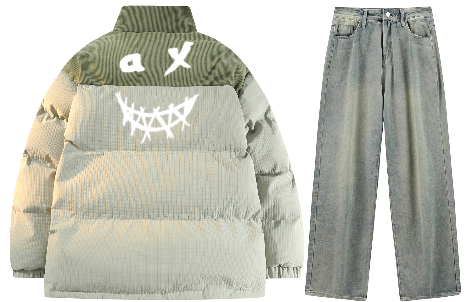 

Повседневная спортивная одежда Unisex A.X.S.K, clothing sets (pea зеленый top+желтый mud pants)