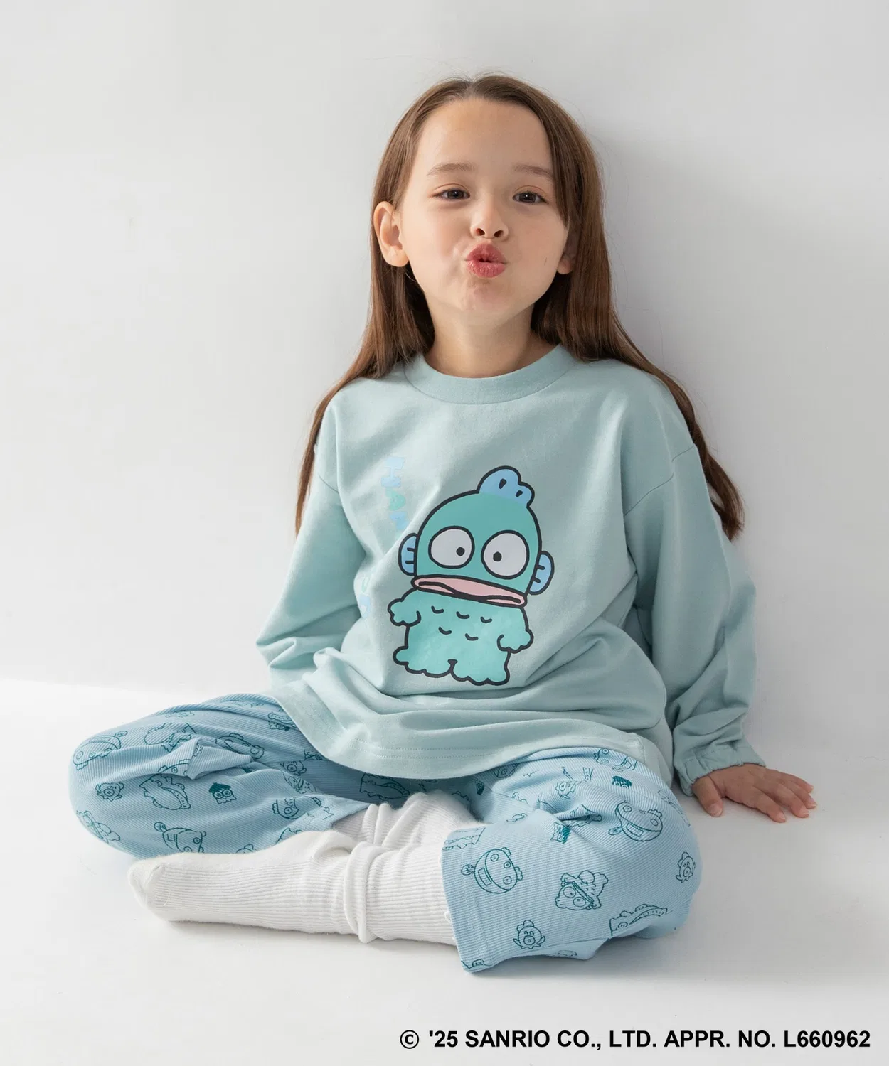 Детский длинный рукав Sanrio characters DRC, из хлопка, цвет изумрудный