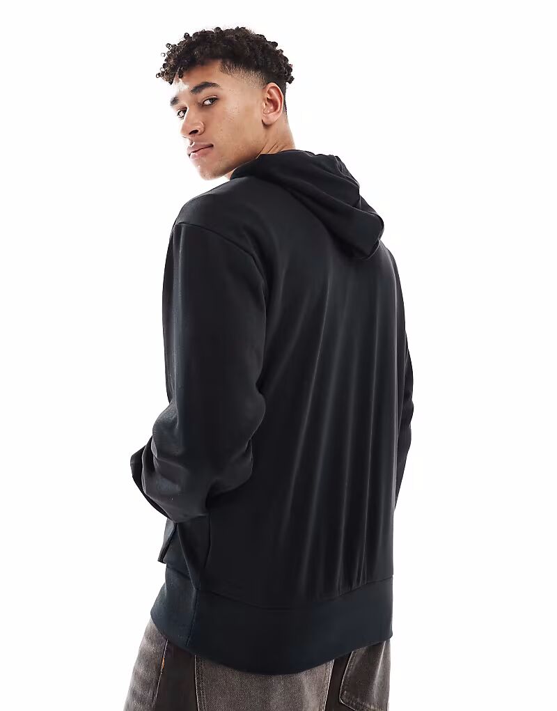 Толстовка Adidas Essentials feelcozy из французского трикотажа в черном / белом цвете Adidas Performance — фото 3