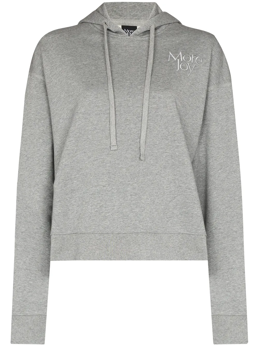

Укороченное худи с вышитым логотипом More Joy, серый