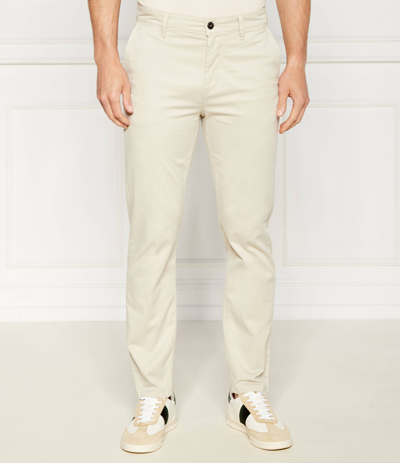 

Брюки BOSS ORANGE chino Tapered fit, бежевый
