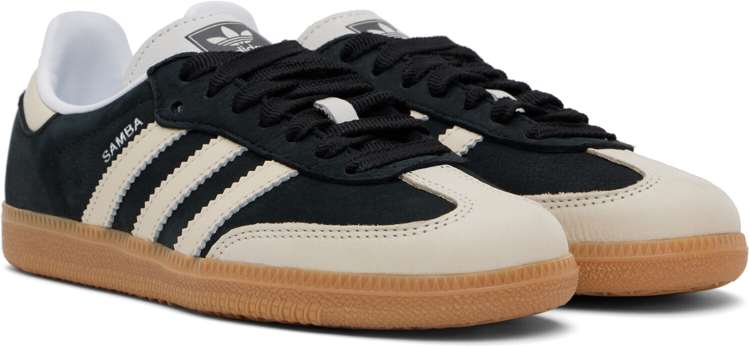 Черные кроссовки Samba OG Adidas Originals, Core black/Wonder white/Silver metallic — фото 4