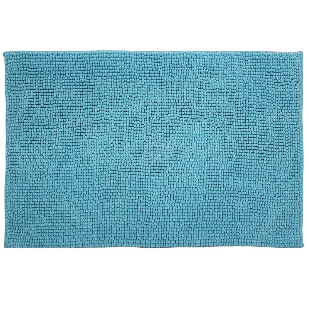 

SunDeluxe Коврик для ванной из синели 70x120 см, бирюзовый, нескользящий, с глубоким ворсом, коврик для ванной, оздоровительный коврик для ванной, впитывающий и пушистый DILUMA