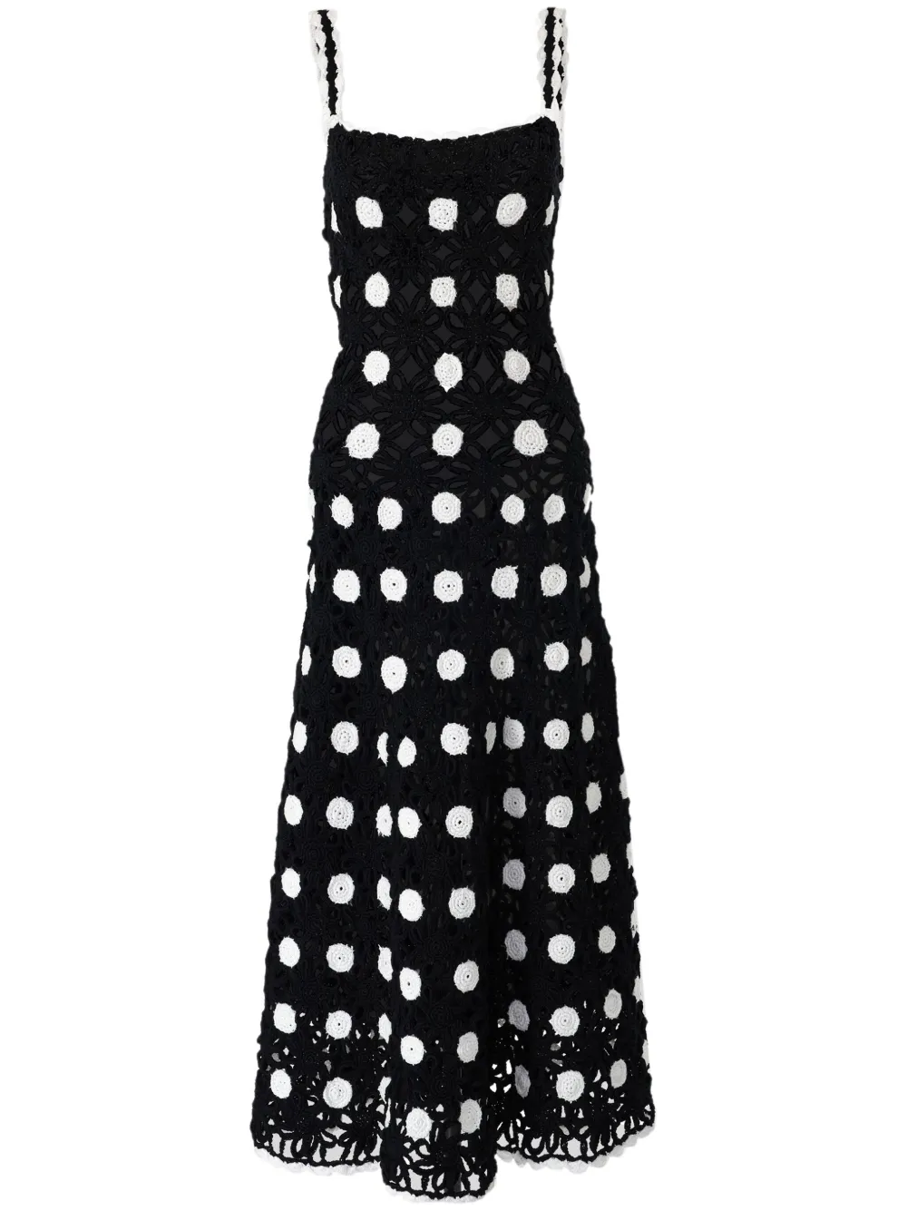 

Платье миди в горох Carolina Herrera, черный