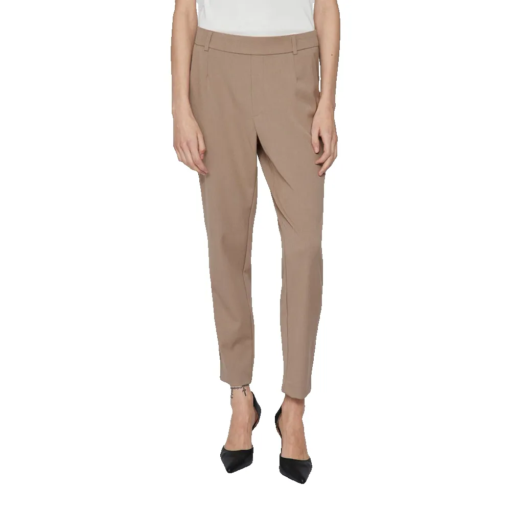 

Брюки с высокой талией Vila Varone Slim Fit, бежевый