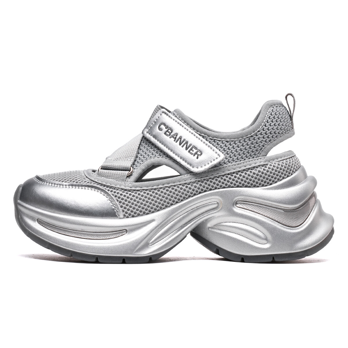 

Кроссовки CВ°BANNER Chunky Sneakers Women's Low-Top Silver, Серый, Кроссовки CВ°BANNER Chunky Sneakers Women's Low-Top Silver