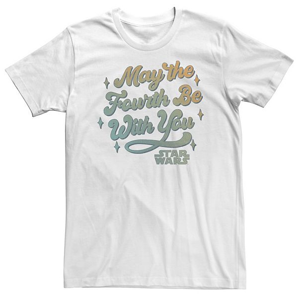 

Футболка Big & Tall May the Fourth Be with You с ретро-градиентом Star Wars