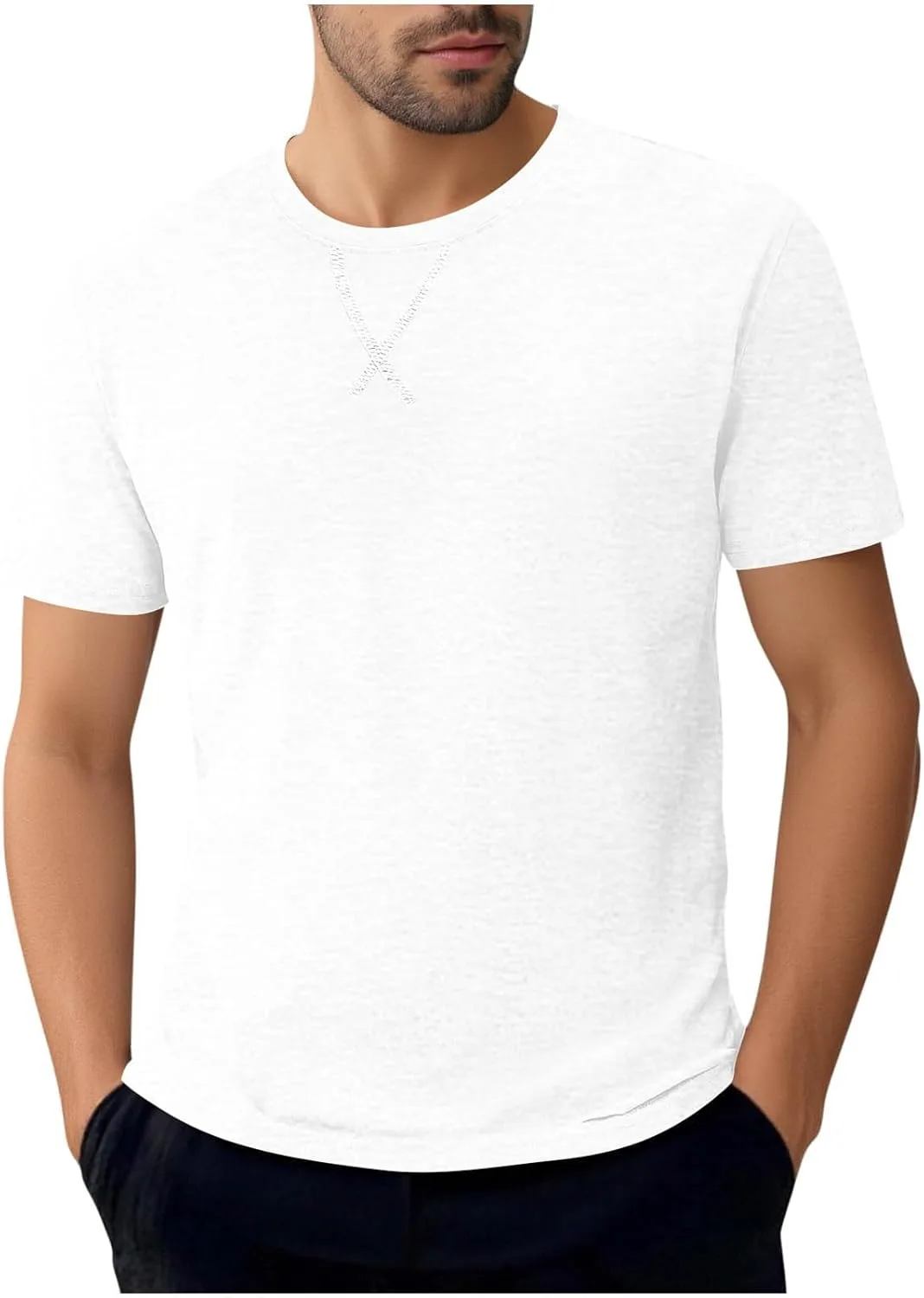 

Мужская футболка с коротким рукавом и круглым вырезом для тренировок