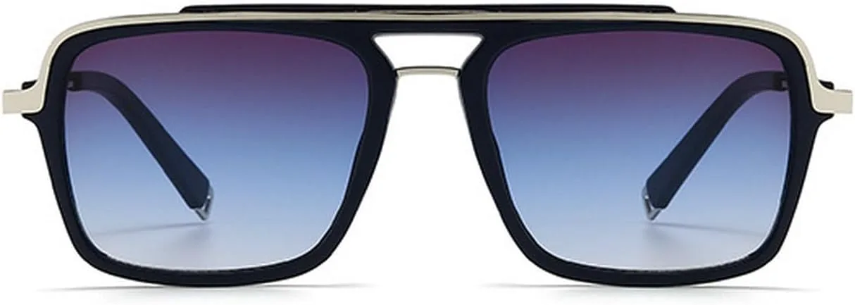 

Laureles Модные женские солнцезащитные очки с двойной перемычкой, квадратной формы, ретро, ​​для отдыха на природе, вечеринок и пляжа, мужские солнцезащитные очки, C6