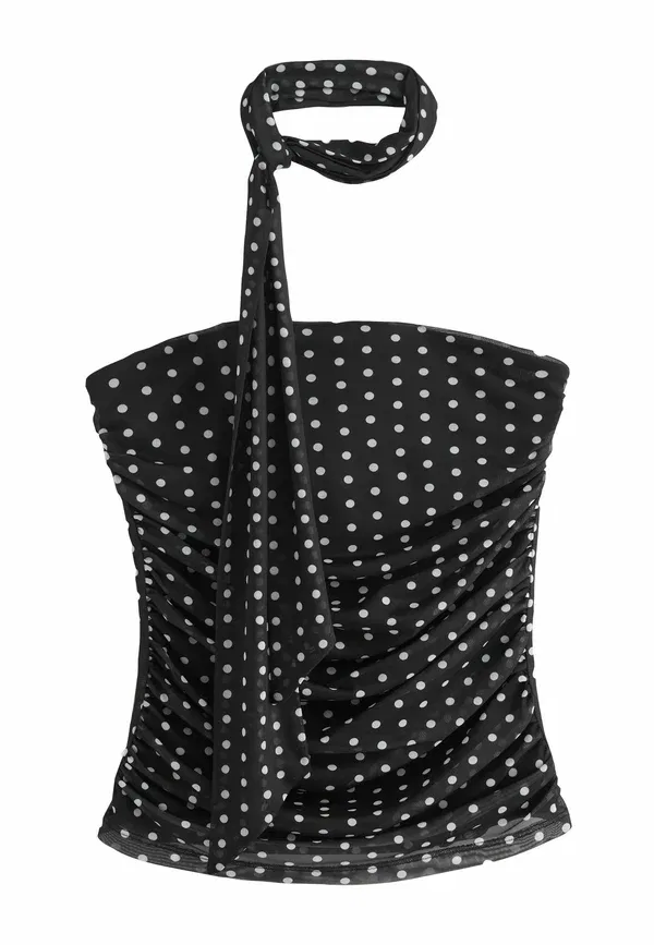 Топ Next, black polka dot, черный в горошек