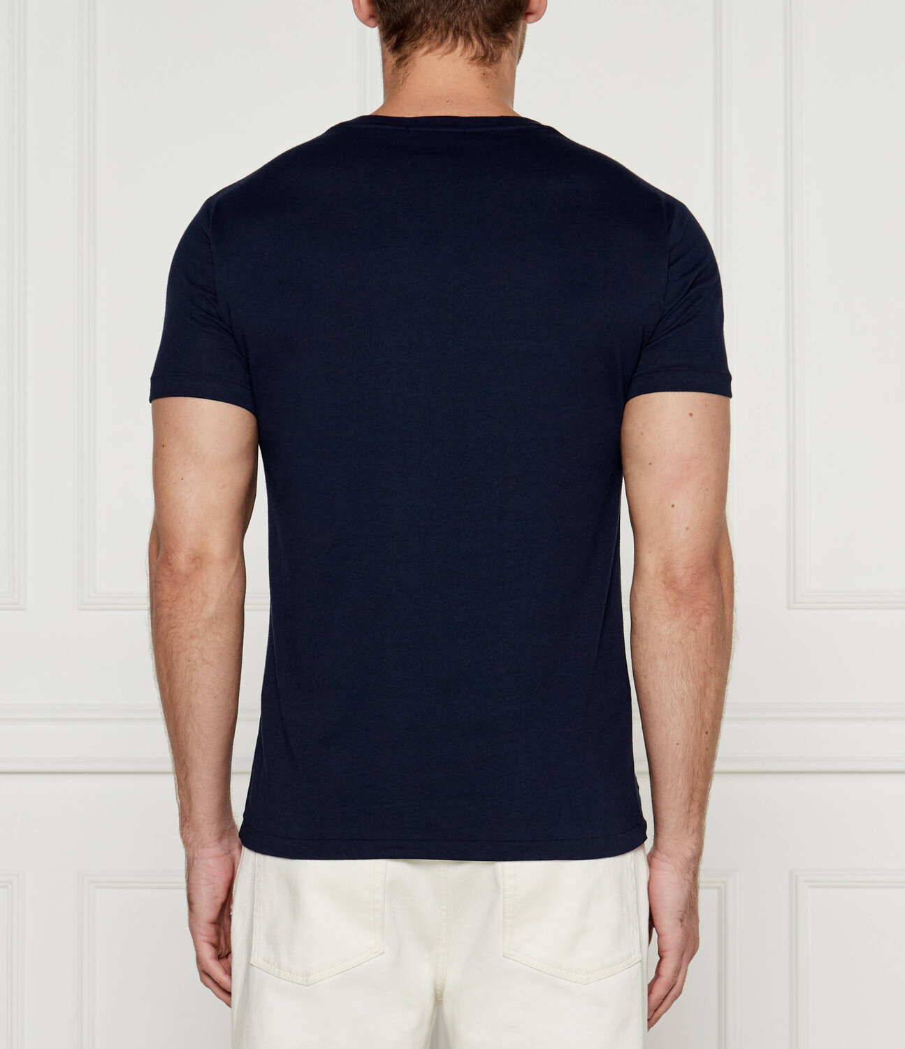 Футболка POLO RALPH LAUREN Custom slim fit, темно-синий — фото 4