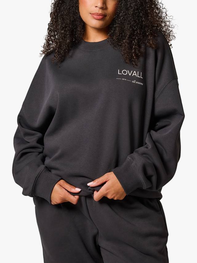 

Оверсайз худи из органического хлопка с логотипом Lovall, Shadow