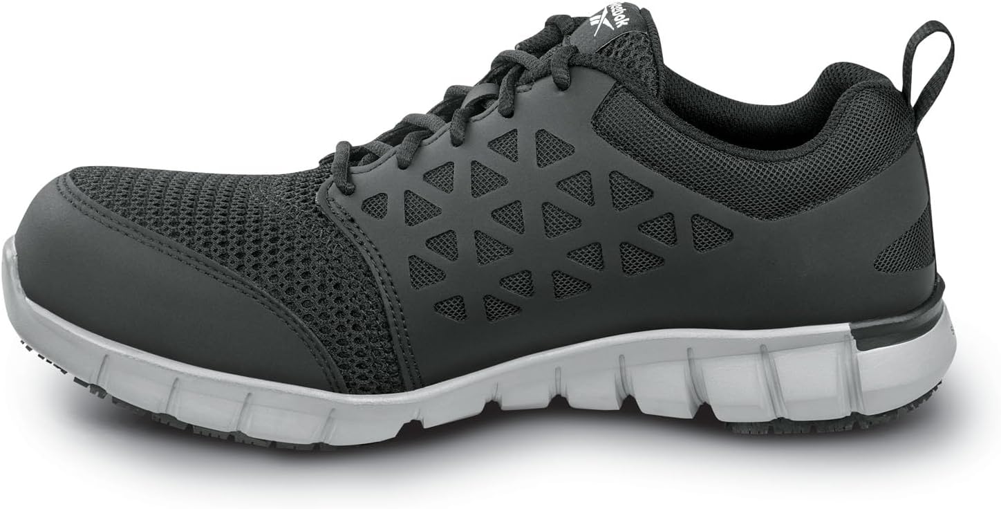 Мужские кроссовки Reebok Sublite Cushion Work MaxTrax с композитным носком SRO, черный — фото 4