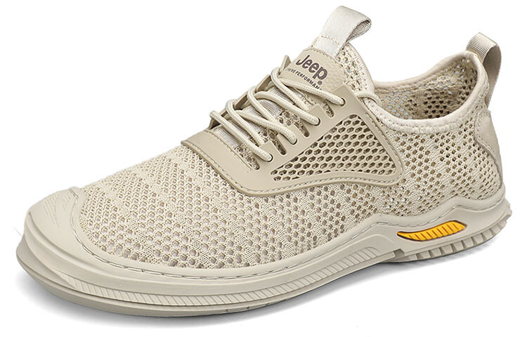 Кроссовки Jeep Lifestyle Shoes Men Low-top Beige/Off-white/Yellow, цвет Sand — фото 3