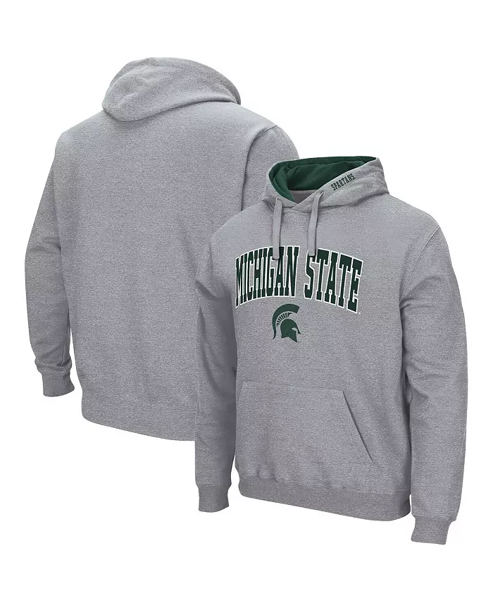 

Мужская толстовка с капюшоном Michigan State Spartans Arch Logo 3.0 Colosseum, серый