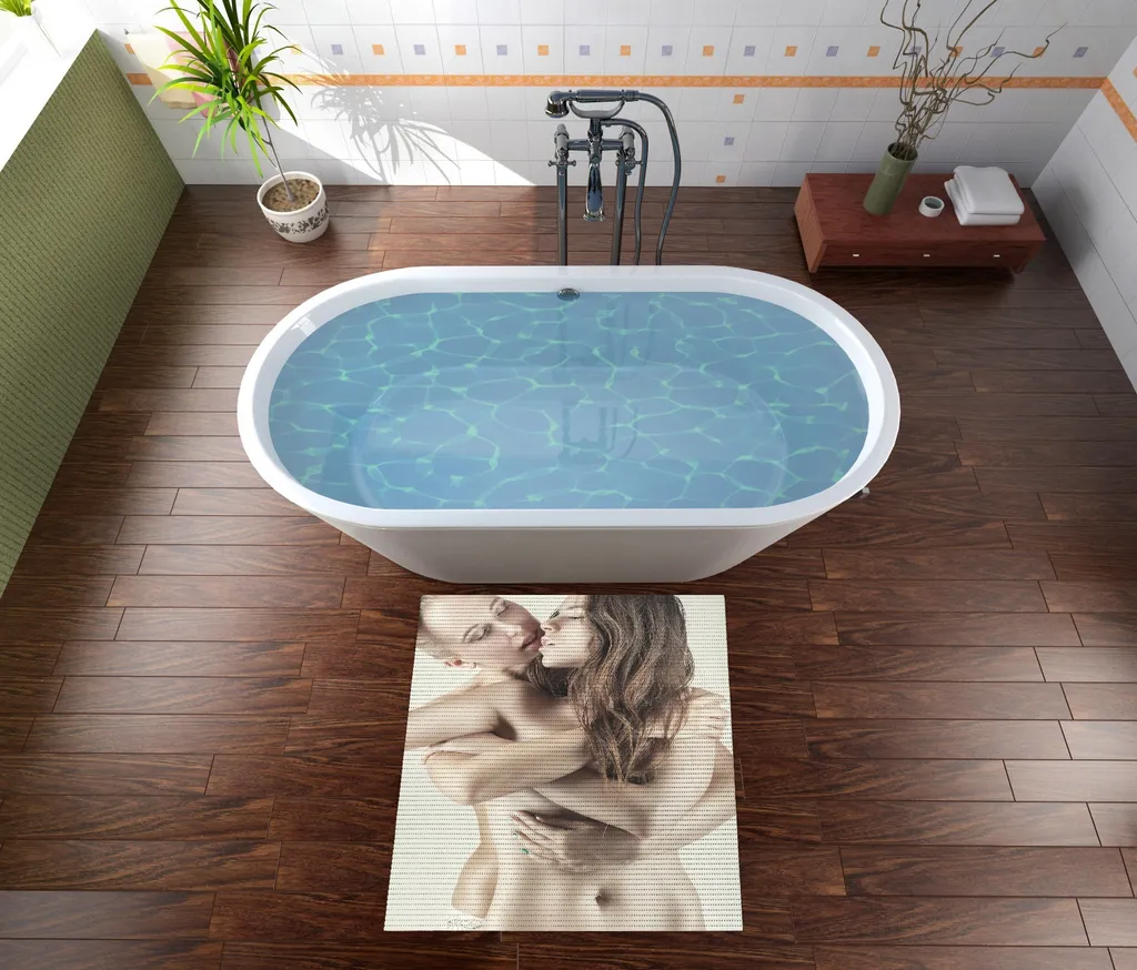 

Коврик для ванной Wallario, коричневый