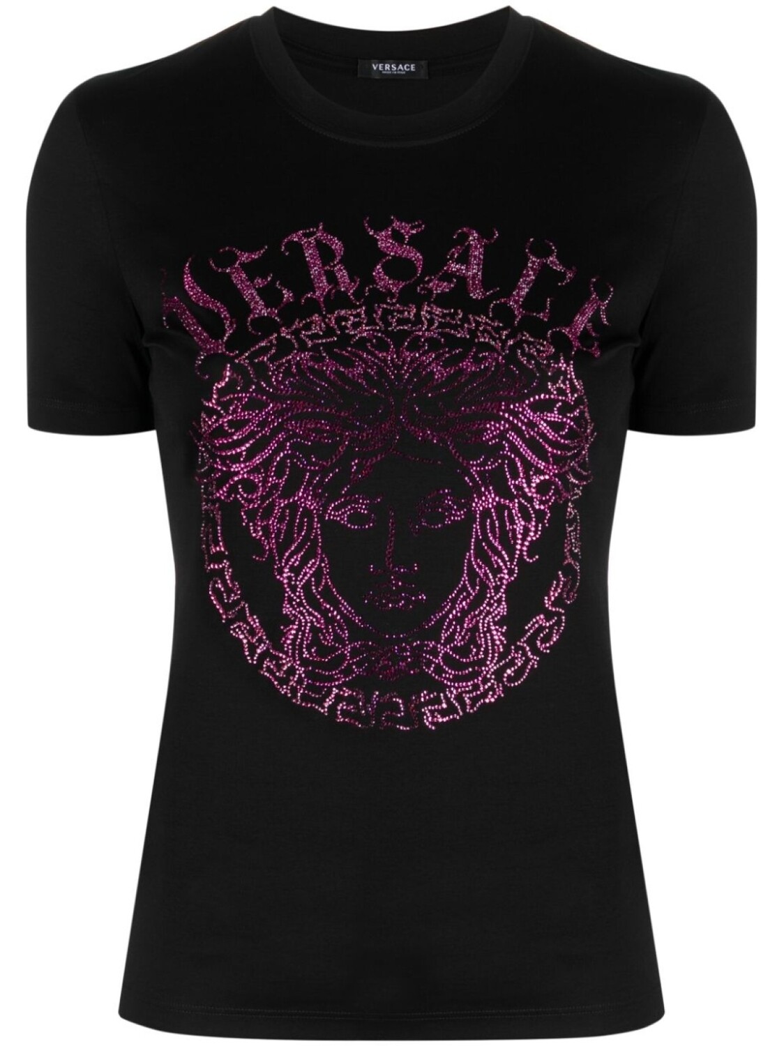 

Versace футболка с декором Crystal Medusa, черный