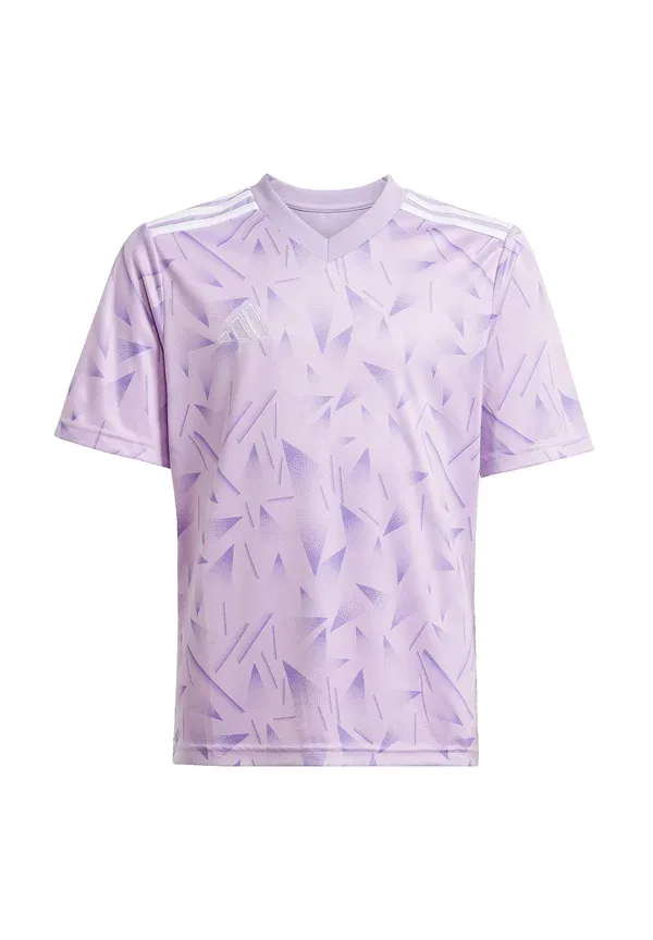 Футболка Adidas Performance Fussball Icon Sports T-Shirt, лилово-белый — фото 4