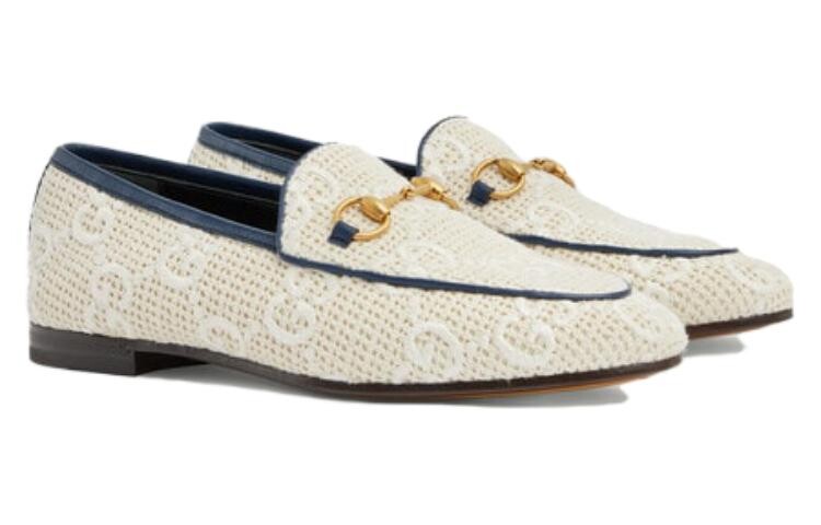 Туфли женские Gucci Jordaan, белый / синий — фото 3