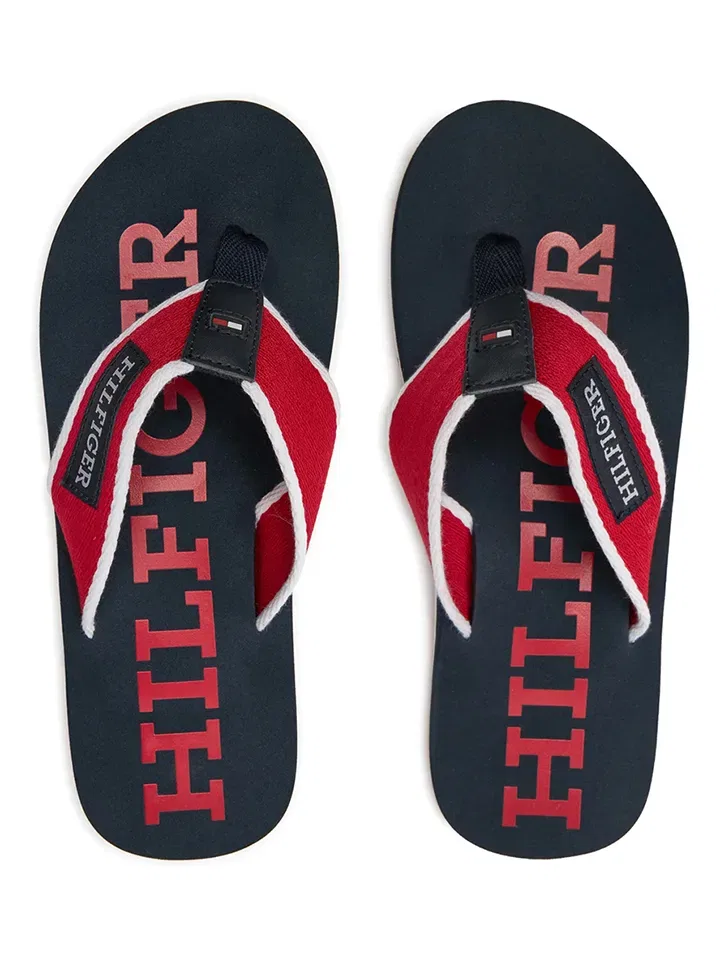 Шлепанцы темно-синие Tommy Hilfiger — фото 2