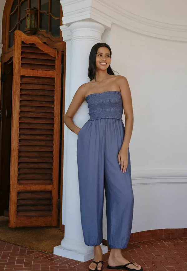 Комбинезон Next, Regular fit bandeau shirred body balloon leg jumpsuit, темно-синий