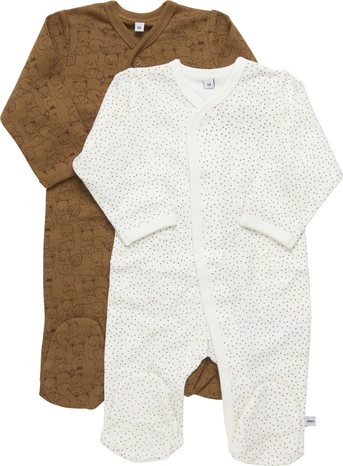 Детская пижама с футом, Pippi Babywear, мультиколор