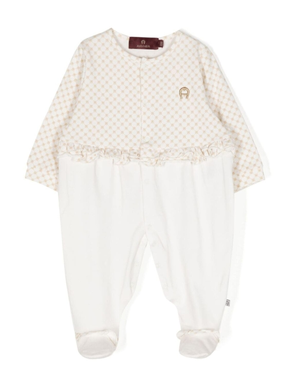 

Aigner Kids пижама с оборками и логотипом, белый