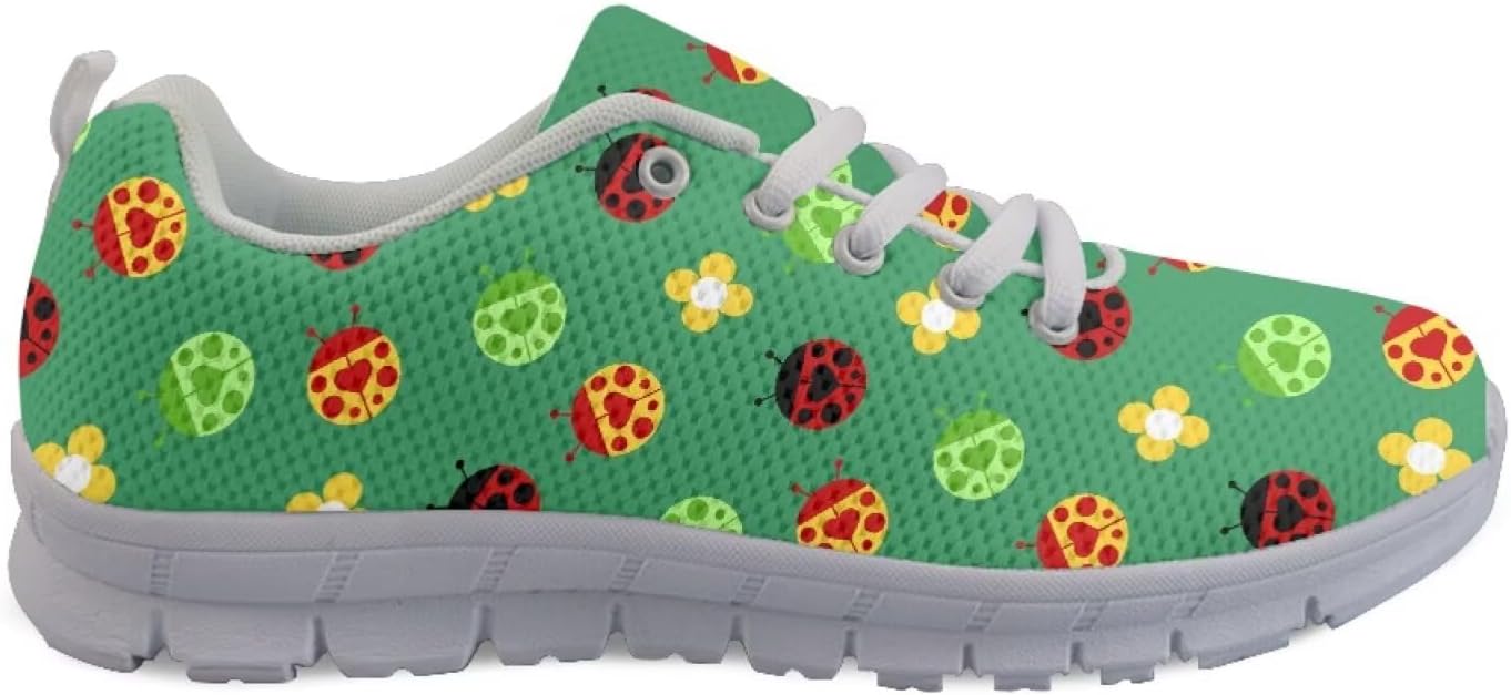 

Кроссовки Forchrinse для мужчин и женщин, нескользящие повседневные спортивные обувь, Colorful Ladybug