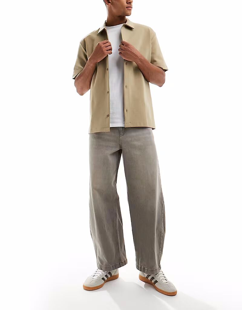 

Джинсы-бочонки с коричневым оттенком Asos Design