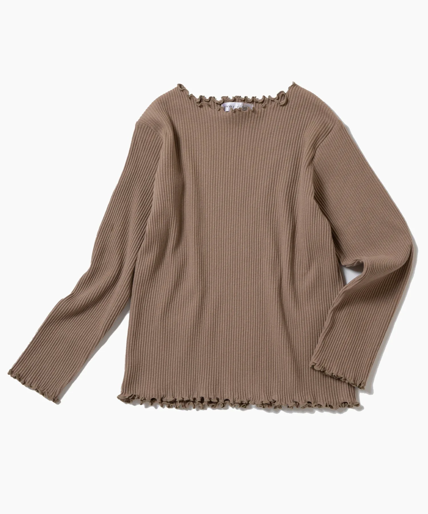Ребристый топ с круглым вырезом Ever Closet, brown — фото 3