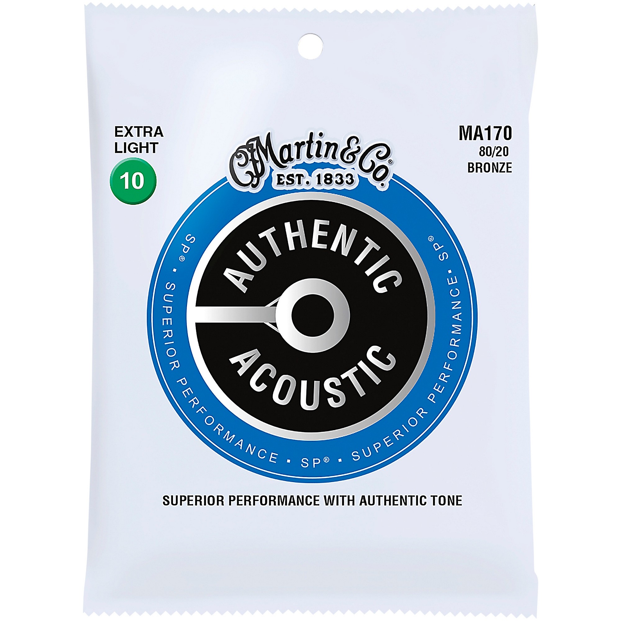 

Мартин MA170 Authentic Acoustic 80/20 Бронзовые сверхлегкие гитарные струны Martin