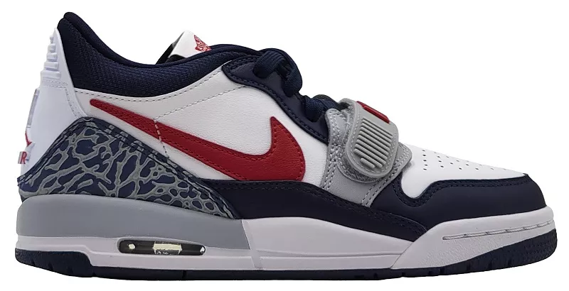

Детские баскетбольные кроссовки Jordan Legacy 312 Low для начальной школы, красный/белый/темно-синий