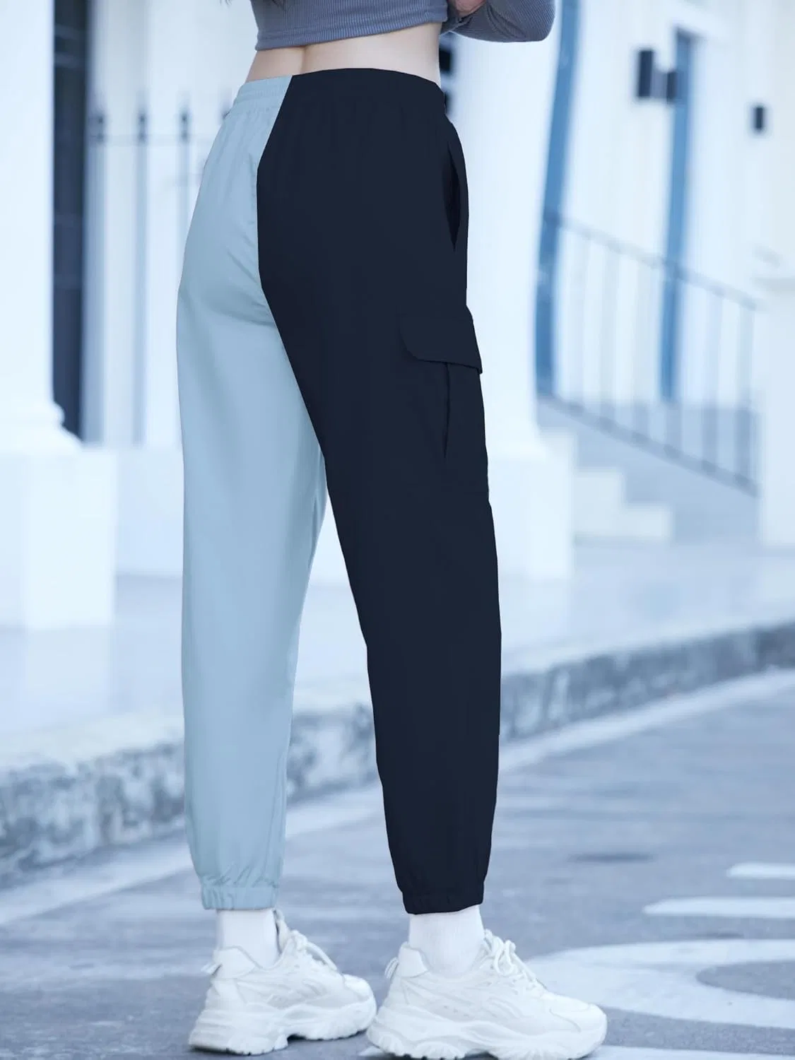 Джоггеры SANGTREE, Colorblock-navy Blue — фото 2