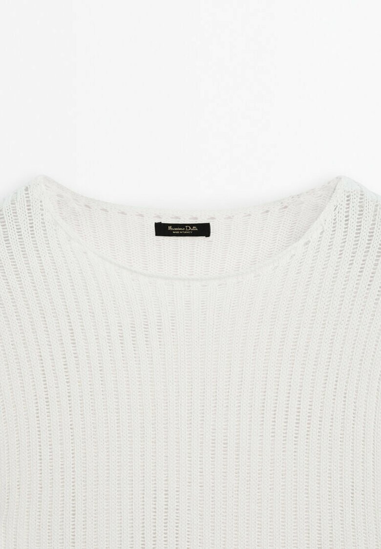 

Базовая футболка SHORT SLEEVE WITH A CREW NECK Massimo Dutti, белый