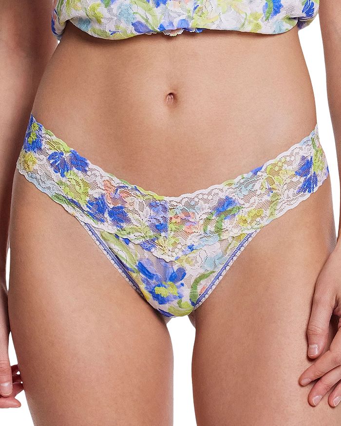 

Фирменные кружевные стринги с низкой посадкой Hanky Panky, мультиколор