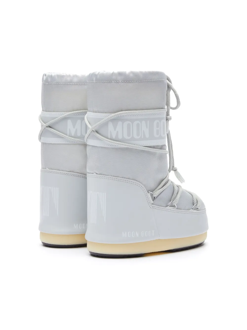 Сапоги с закругленным носком и логотипом Moon Boot Kids, серый — фото 2