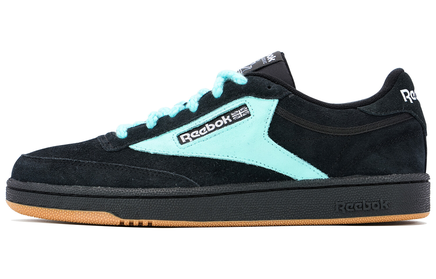 

Скейтборд-кеды Club C унисекс с низким верхом, черного/синего цвета Reebok
