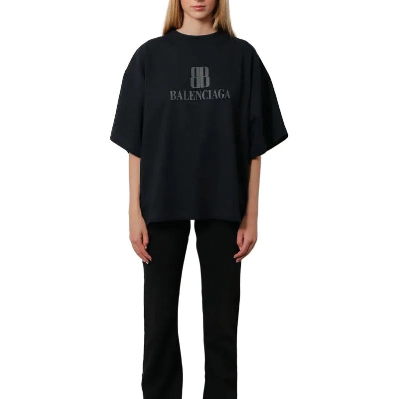 Футболка с принтом Balenciaga черная — фото 3