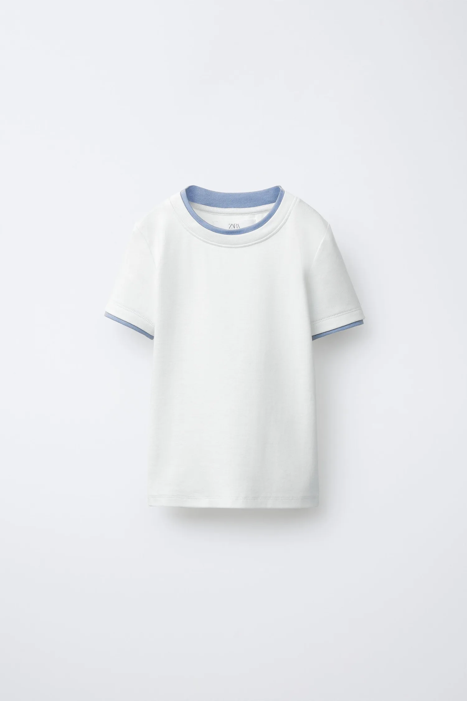 Двойная футболка с модалом Zara, белый
