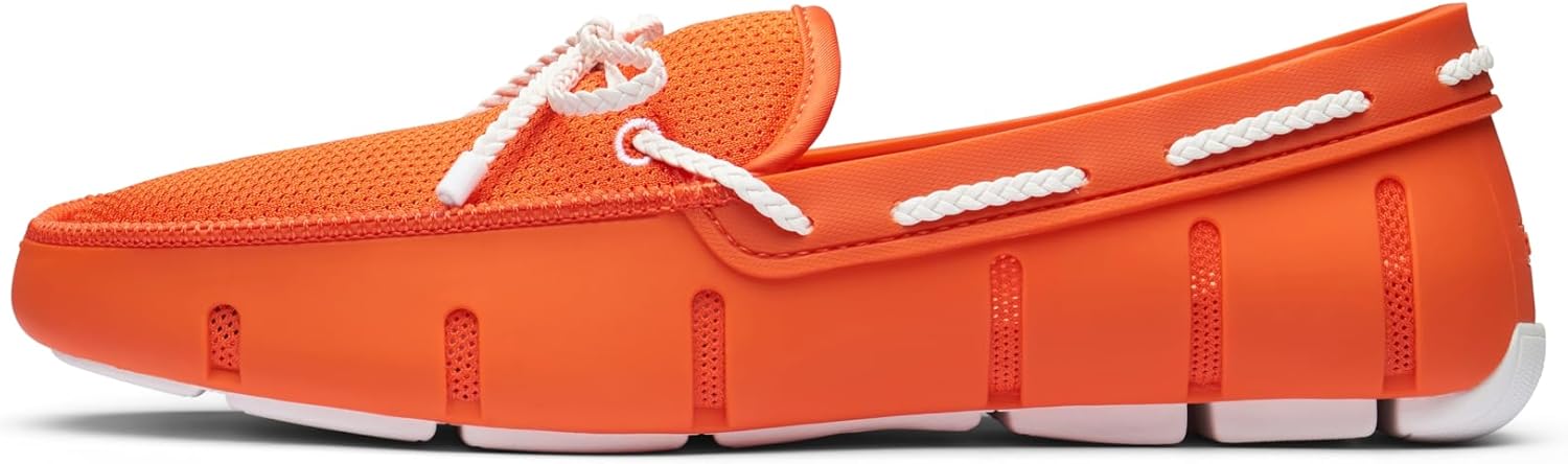 

Мужские лоферы SWIMS, повседневные слипоны с плетеными шнурками, модная обувь для пляжа, оранжевый