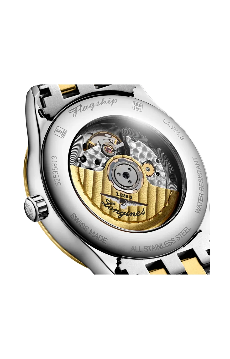 Флагманская классика - L4.984.3.38.7 LONGINES, золотой — фото 2